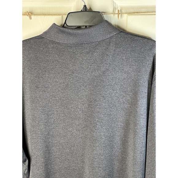 Haggar Long Sleeve Polo Men's Size XL Charcoal Gray Self Collar Stylish - Picture 7 of 9